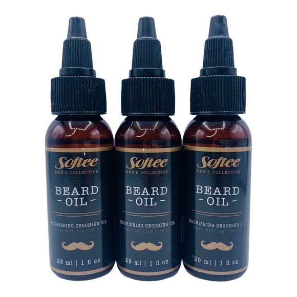 Softee Other - 3x Softee Beard Oil Nourishing Grooming With Tea Tree Oil smooth shine 1 oz